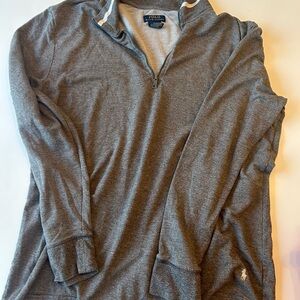 Ralph Lauren Men’s Heather Gray Quarter-Zip Sweater